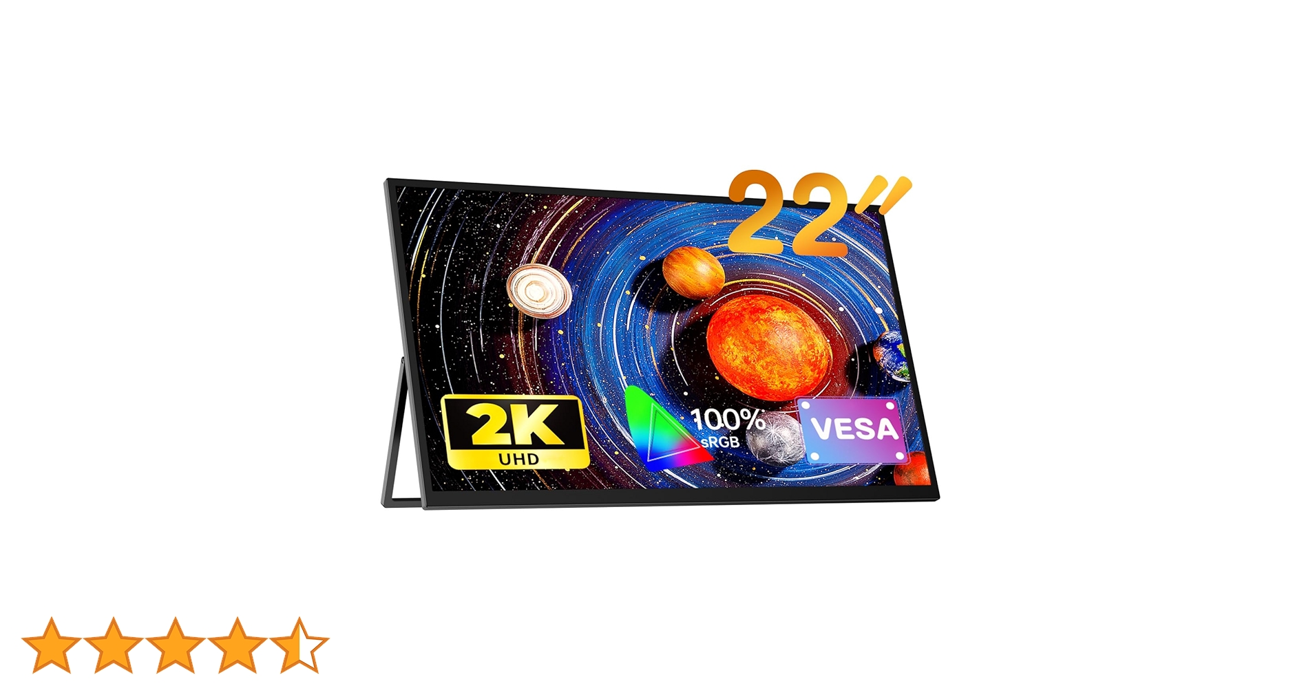 モバイルモニター 22インチ モバイルディスプレイ 2K 持ち運び　自立型　液晶 Amazon.co.jp: UPERFCET モバイルモニター 22インチ モバイル
